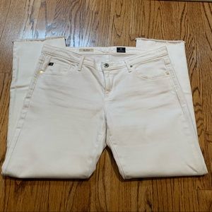 AG Adriano Goldschmeid White the Stevie Slim Straight Jeans 32